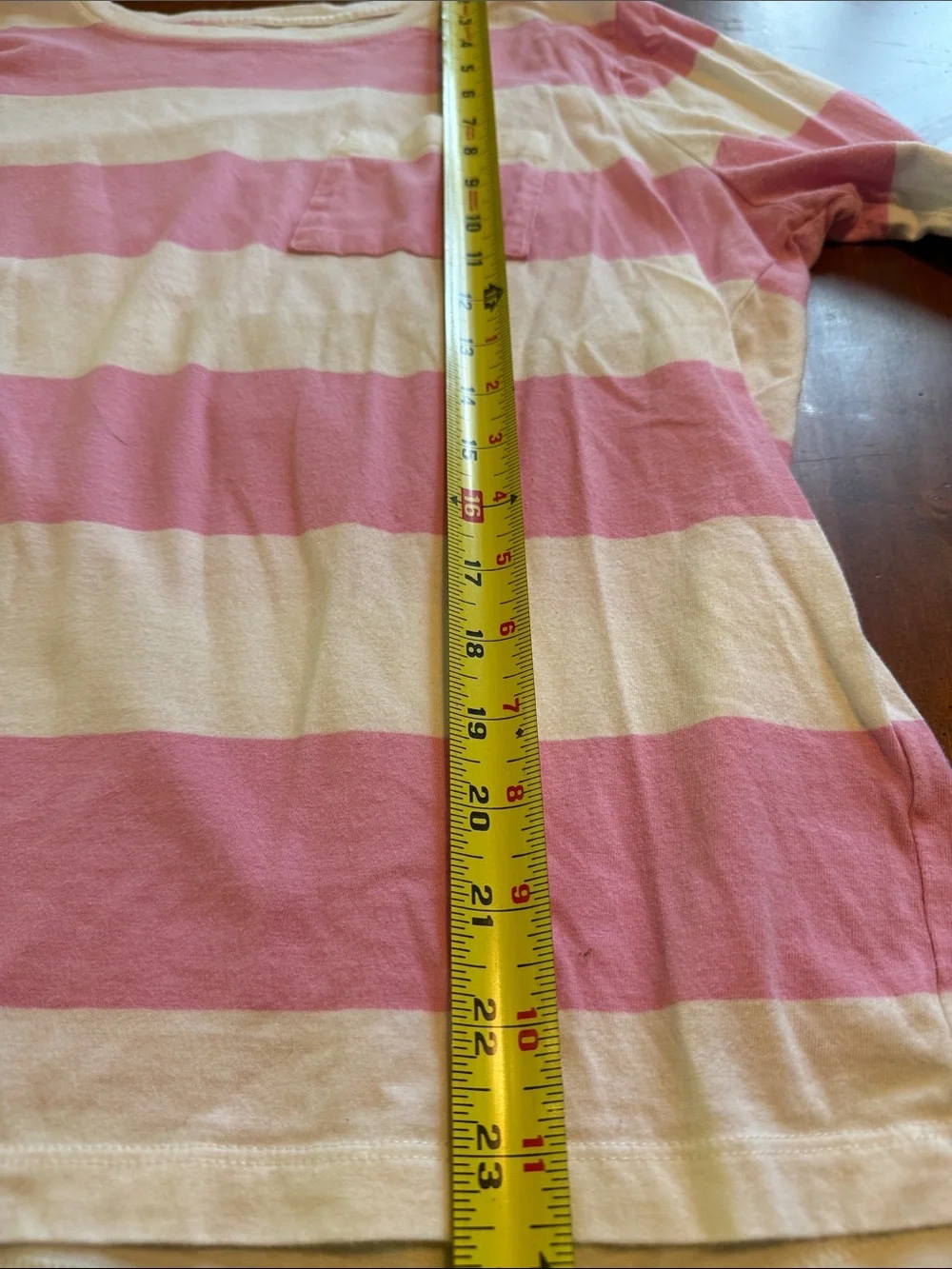 J Crew Cotton Pink & White Striped Essential Long Sleeve Tee T-Shirt Sz X-Large